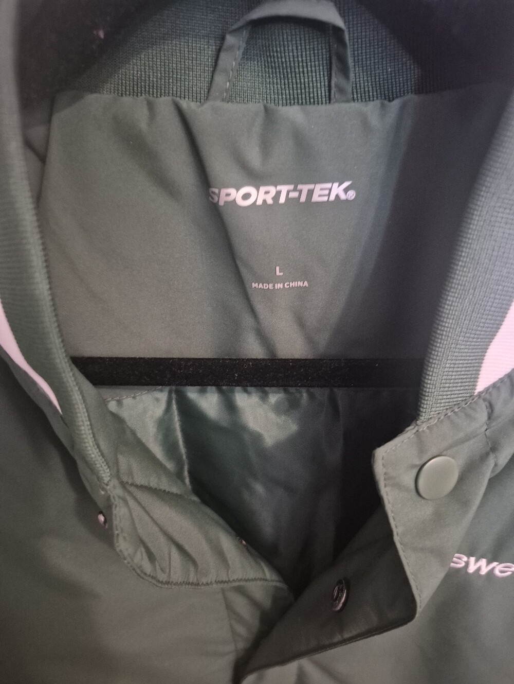 Sport-Tek Dark Green Jacket with Pink Accents
